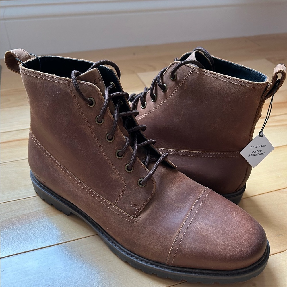 **SOLD**NWT Cole Haan Men's Brown Leather Boots